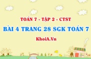 Bài 4 trang 28 SGK Toán 7 tập 2 Chân trời sáng tạo